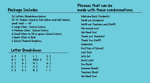 PTO / PTA Yard Greetings - The Works Package